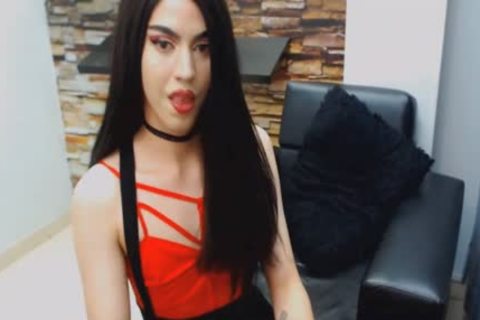 wild lady-man In Red Hard Jacking