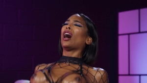 TransAngels - T-girl Natassia Dreams in fishnet twerk