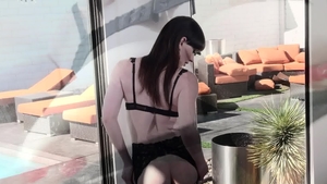 Trans Angels: Athletic Natalie Mars masturbating