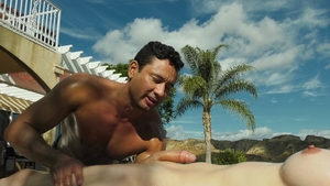 GenderX: Tattooed brunette Casey Kisses deepthroat outdoors