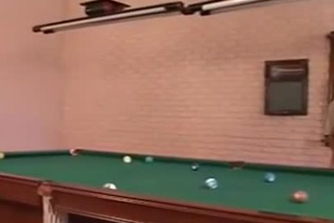 hawt trio On A Pool Table