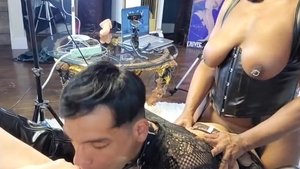 slutty Sissy threesome