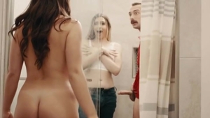 tranny Maid gets Her butthole gangbanged By Boss In The Laundry Room