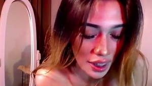 Skinny oriental ladyboy With monstrous marangos Wanks On webcam