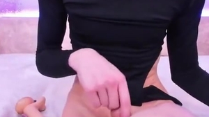 19yo Skinny And Tall Femboy With yummy Feet Legs Tugs Her humongous penis